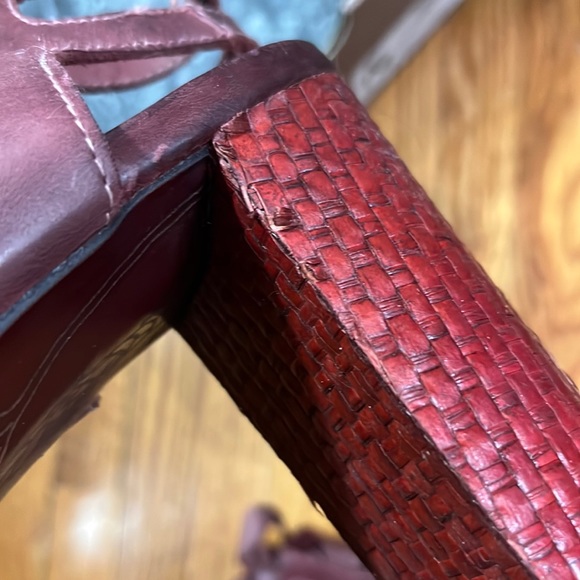 Burgundy Leather Neosens Platform Heels - Picture 7 of 15